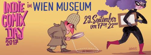 Release Murmel #47: "Regen"<br />
Indie Comix Day<br />
29.9.2017 17-22<br />
Wien Museum